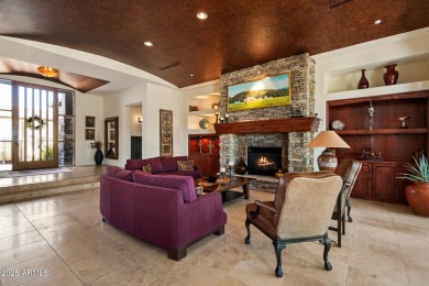 Desirable hacienda home on premium lot with unobstructed golf & on The Country Club At DC Ranch in Arizona - for sale on GolfHomes.com, golf home, golf lot