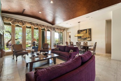 Desirable hacienda home on premium lot with unobstructed golf & on The Country Club At DC Ranch in Arizona - for sale on GolfHomes.com, golf home, golf lot