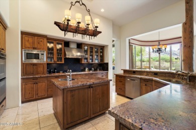 Desirable hacienda home on premium lot with unobstructed golf & on The Country Club At DC Ranch in Arizona - for sale on GolfHomes.com, golf home, golf lot