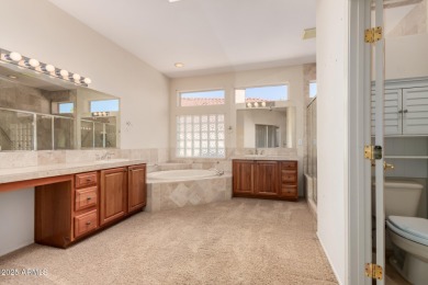 What a view! This spacious Mesquite model, overlooking the 18th on Desert Springs Golf Course in Arizona - for sale on GolfHomes.com, golf home, golf lot
