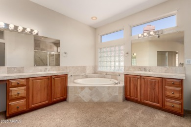 What a view! This spacious Mesquite model, overlooking the 18th on Desert Springs Golf Course in Arizona - for sale on GolfHomes.com, golf home, golf lot
