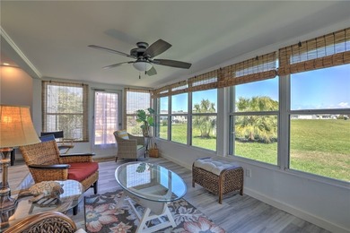 Direct golf course frontage with sweeping views from patio on Barefoot Bay Golf Course in Florida - for sale on GolfHomes.com, golf home, golf lot