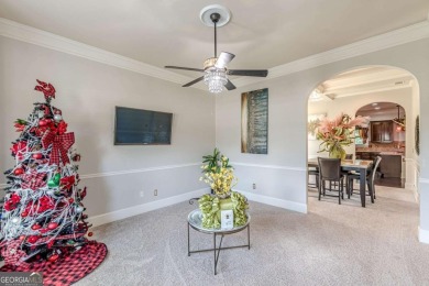 Discover this beautifully designed 4-sided brick home tucked on Crystal Lake Golf and Country Club in Georgia - for sale on GolfHomes.com, golf home, golf lot