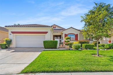 Curb appeal plus on this RARE BARCELONA (2382 sq ft) Plan in the on Menifee Lakes Country Club - Lakes in California - for sale on GolfHomes.com, golf home, golf lot