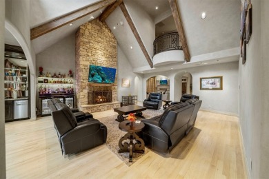 A magnificent two-story brick home nestled on the Signature 12th on Gaillardia Country Club in Oklahoma - for sale on GolfHomes.com, golf home, golf lot
