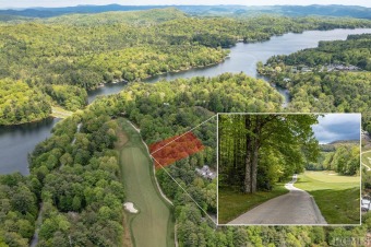 Located on private Mills Creek Trace and the signature hole on Lake Toxaway Country Club in North Carolina - for sale on GolfHomes.com, golf home, golf lot