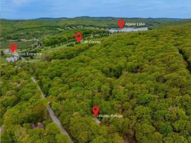 Escape to 'Rustic Refuge', a charming LOG CHALET nestled within on Alpine Lake Resort in West Virginia - for sale on GolfHomes.com, golf home, golf lot