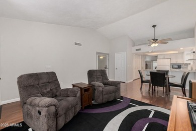 Charming 1409 sq ft twin home located in Camino Del Rey 55+ on Sunland Village Golf Club in Arizona - for sale on GolfHomes.com, golf home, golf lot