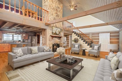 The essence of Tennessee Living! Honest Abe Log Home perched on on Hidden Valley Golf and Country Club in Tennessee - for sale on GolfHomes.com, golf home, golf lot