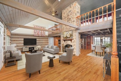 The essence of Tennessee Living! Honest Abe Log Home perched on on Hidden Valley Golf and Country Club in Tennessee - for sale on GolfHomes.com, golf home, golf lot