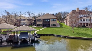 Discover elevated lakefront living in this exceptional custom on Lake Kiowa Golf Course in Texas - for sale on GolfHomes.com, golf home, golf lot
