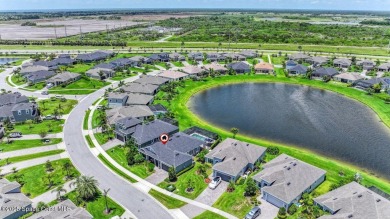 Enjoy lake views and vibrant sunsets from your gas-heated pool on Duran Golf Course in Florida - for sale on GolfHomes.com, golf home, golf lot