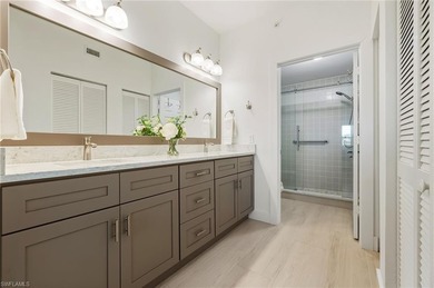 Step into this stunning, newly renovated, first-floor 2-bedroom on Spanish Wells Golf and Country Club in Florida - for sale on GolfHomes.com, golf home, golf lot