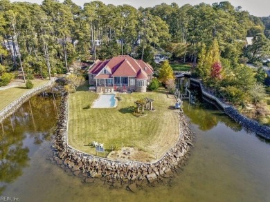 This home features water views from nearly every room on Cavalier Golf and Yacht Club in Virginia - for sale on GolfHomes.com, golf home, golf lot