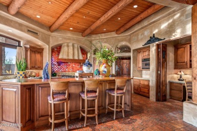 Masterful architecture by Lee Hutchison creating this Sonoran on Desert Mountain Golf Club - Renegade Course in Arizona - for sale on GolfHomes.com, golf home, golf lot