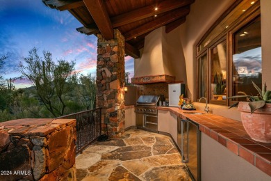 Masterful architecture by Lee Hutchison creating this Sonoran on Desert Mountain Golf Club - Renegade Course in Arizona - for sale on GolfHomes.com, golf home, golf lot