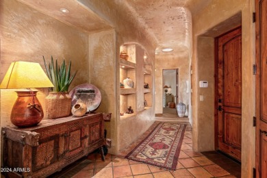 Masterful architecture by Lee Hutchison creating this Sonoran on Desert Mountain Golf Club - Renegade Course in Arizona - for sale on GolfHomes.com, golf home, golf lot