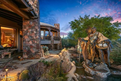 Masterful architecture by Lee Hutchison creating this Sonoran on Desert Mountain Golf Club - Renegade Course in Arizona - for sale on GolfHomes.com, golf home, golf lot