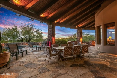 Masterful architecture by Lee Hutchison creating this Sonoran on Desert Mountain Golf Club - Renegade Course in Arizona - for sale on GolfHomes.com, golf home, golf lot