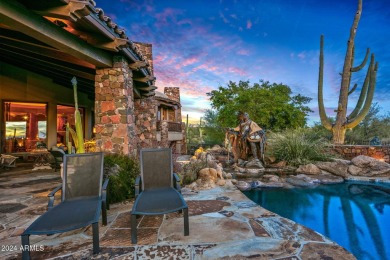 Masterful architecture by Lee Hutchison creating this Sonoran on Desert Mountain Golf Club - Renegade Course in Arizona - for sale on GolfHomes.com, golf home, golf lot