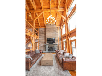 Enjoy perfect Vermont styling in this inspiring timber frame on Mount Snow Golf Club in Vermont - for sale on GolfHomes.com, golf home, golf lot