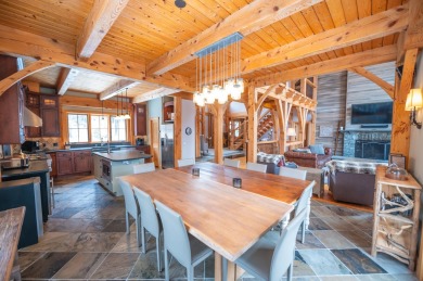 Enjoy perfect Vermont styling in this inspiring timber frame on Mount Snow Golf Club in Vermont - for sale on GolfHomes.com, golf home, golf lot