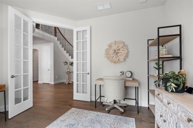 Built in 2021, this stunning 5-bedroom, 4.5-bath white brick on Lantana Golf Club in Texas - for sale on GolfHomes.com, golf home, golf lot