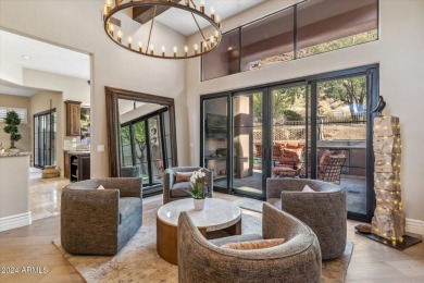 Experience an updated retreat nestled high up the South Face of on Troon Country Club in Arizona - for sale on GolfHomes.com, golf home, golf lot