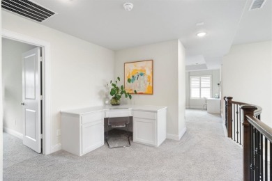Built in 2021, this stunning 5-bedroom, 4.5-bath white brick on Lantana Golf Club in Texas - for sale on GolfHomes.com, golf home, golf lot