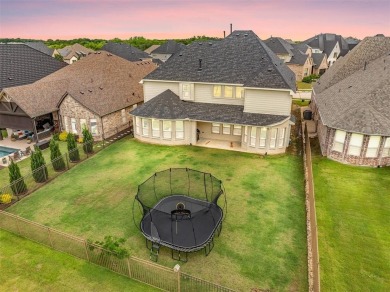 Built in 2021, this stunning 5-bedroom, 4.5-bath white brick on Lantana Golf Club in Texas - for sale on GolfHomes.com, golf home, golf lot