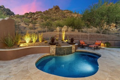 Experience an updated retreat nestled high up the South Face of on Troon Country Club in Arizona - for sale on GolfHomes.com, golf home, golf lot