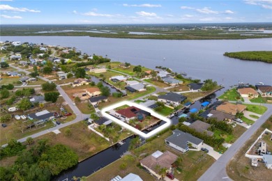 Escape to this Gulf access haven, with prime waterfront & on Deep Creek Golf Club in Florida - for sale on GolfHomes.com, golf home, golf lot