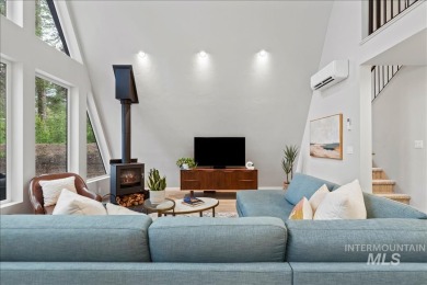 Escape to the mountains in this stunning modern A-frame cabin on Terrace Lakes Golf Resort in Idaho - for sale on GolfHomes.com, golf home, golf lot