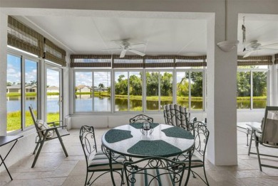 SENSATIONAL WATER VIEW from a MASSIVE enclosed and tiled lanai on Kings Gate Golf Club in Florida - for sale on GolfHomes.com, golf home, golf lot