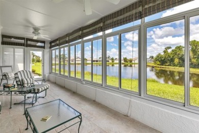 SENSATIONAL WATER VIEW from a MASSIVE enclosed and tiled lanai on Kings Gate Golf Club in Florida - for sale on GolfHomes.com, golf home, golf lot