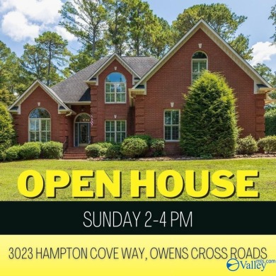 Stunning 4BR, 3.5BA home in desirable Hampton Cove on the 9th on Hampton Cove Golf Course in Alabama - for sale on GolfHomes.com, golf home, golf lot