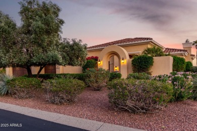 Experience breathtaking mountain and golf course views from this on Corte Bella Golf Club in Arizona - for sale on GolfHomes.com, golf home, golf lot