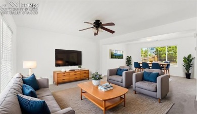 Nestled in the sought-after Woodmen Hills neighborhood, this on Antler Creek Golf Course in Colorado - for sale on GolfHomes.com, golf home, golf lot