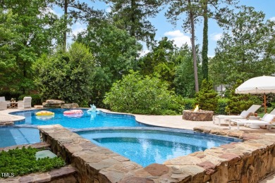 Meticulously maintained, this stately brick home sits on the 8th on Prestonwood Country Club  in North Carolina - for sale on GolfHomes.com, golf home, golf lot