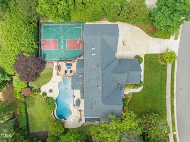 Meticulously maintained, this stately brick home sits on the 8th on Prestonwood Country Club  in North Carolina - for sale on GolfHomes.com, golf home, golf lot