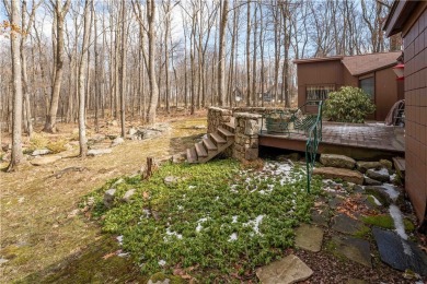 Amazing golf course views from this rustic contemporary home on Nemacolin Woodlands Resort and Spa in Pennsylvania - for sale on GolfHomes.com, golf home, golf lot