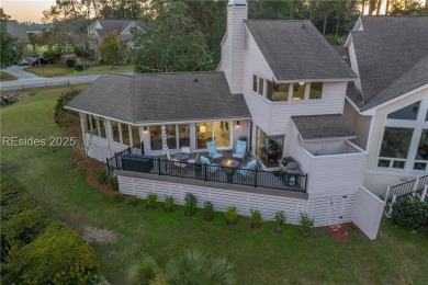 Renovated in 2024, this gorgeous home in Moss Creek overlooks on Moss Creek Golf Club in South Carolina - for sale on GolfHomes.com, golf home, golf lot