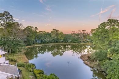 Renovated in 2024, this gorgeous home in Moss Creek overlooks on Moss Creek Golf Club in South Carolina - for sale on GolfHomes.com, golf home, golf lot