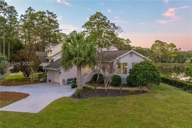 Renovated in 2024, this gorgeous home in Moss Creek overlooks on Moss Creek Golf Club in South Carolina - for sale on GolfHomes.com, golf home, golf lot