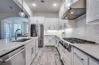 This American Legend built one story ranch home with backyard on The Tribute At the Colony in Texas - for sale on GolfHomes.com, golf home, golf lot