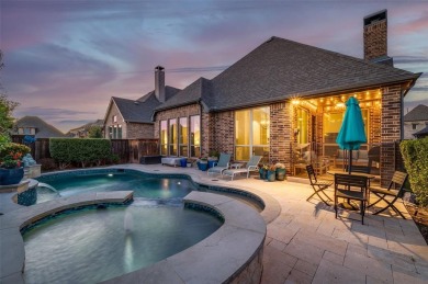 This American Legend built one story ranch home with backyard on The Tribute At the Colony in Texas - for sale on GolfHomes.com, golf home, golf lot
