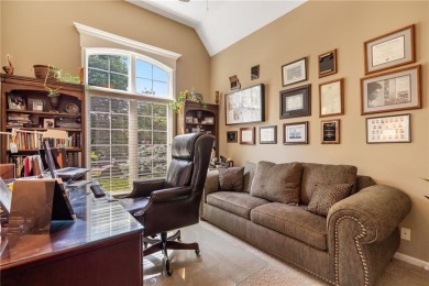 Perfectly situated on a premier golf course lot, this reverse 1 on Staley Farms Golf Club in Missouri - for sale on GolfHomes.com, golf home, golf lot