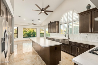 This stunning home is perfectly positioned on the Red Mountain on Red Mountain Ranch Country Club in Arizona - for sale on GolfHomes.com, golf home, golf lot