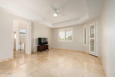 This stunning home is perfectly positioned on the Red Mountain on Red Mountain Ranch Country Club in Arizona - for sale on GolfHomes.com, golf home, golf lot