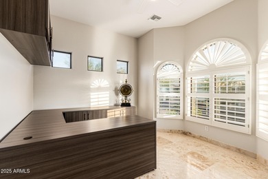 This stunning home is perfectly positioned on the Red Mountain on Red Mountain Ranch Country Club in Arizona - for sale on GolfHomes.com, golf home, golf lot